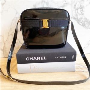 Authentic Salvatore Ferragamo Patent Leather Bag